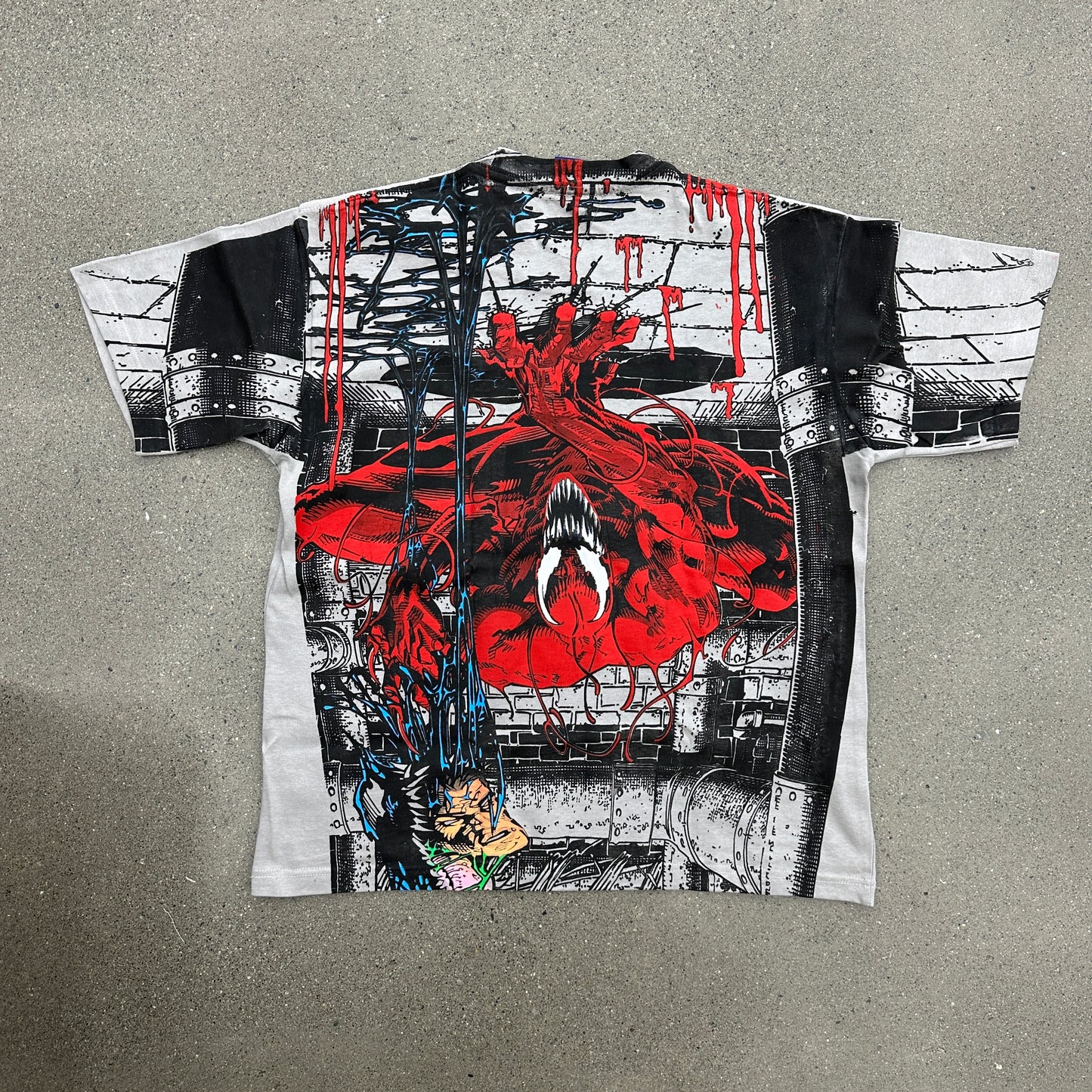 Vintage Rush Carnage Tee Light Grey SZ L (NEW)
