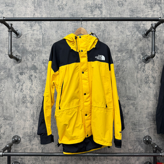 North Face Gortex Jacket Black Yellow SZ L - T