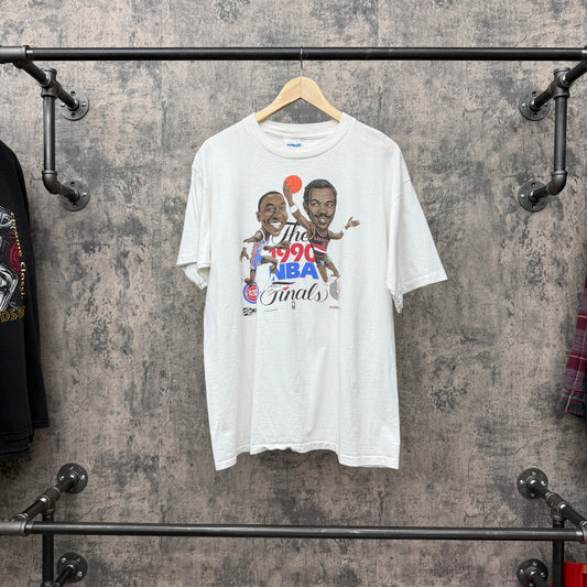 1990 Isiah Thomas Vs Clyde Drexler FINALS Tee SZ XL