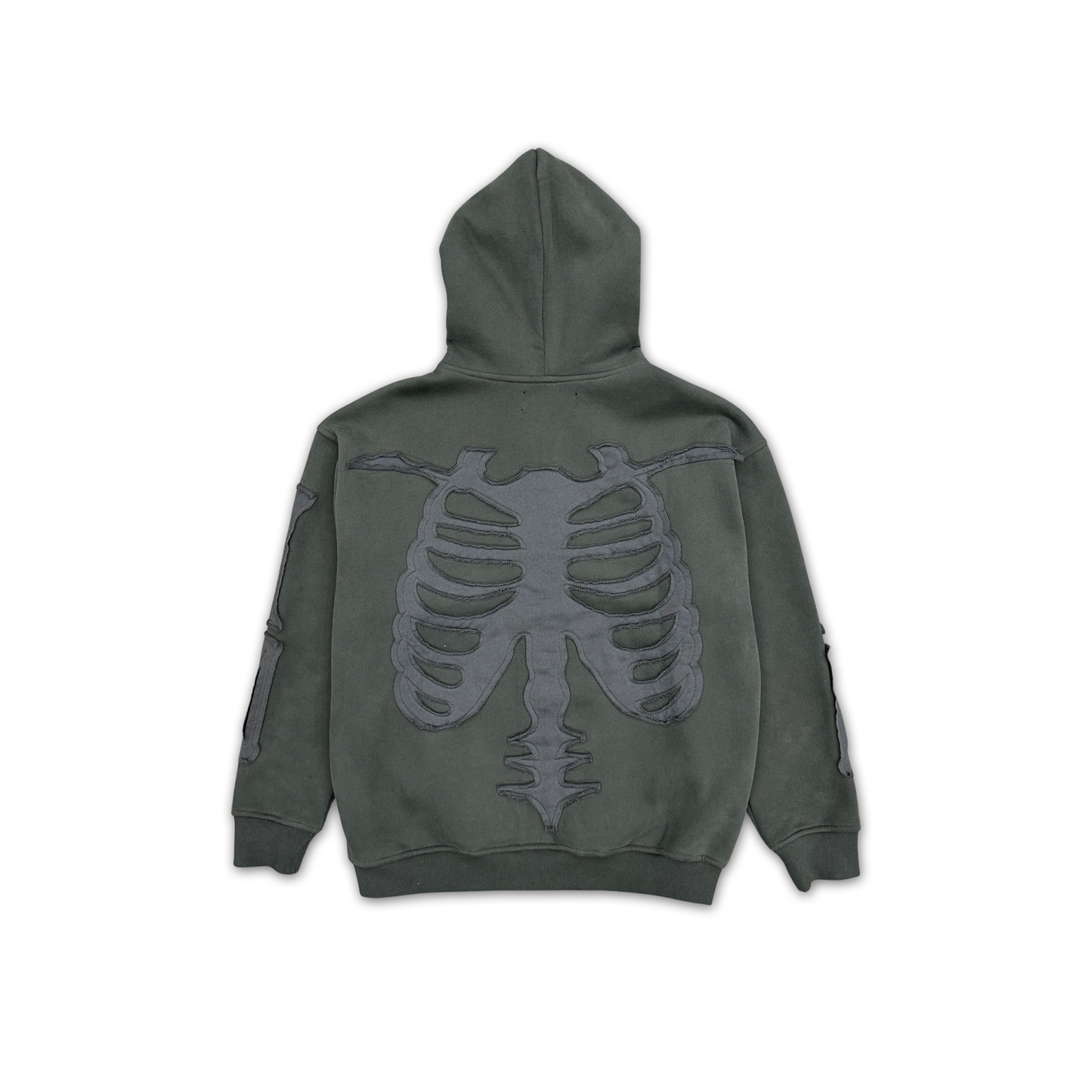 Pit Crew Skeleton Zip-Up Olive