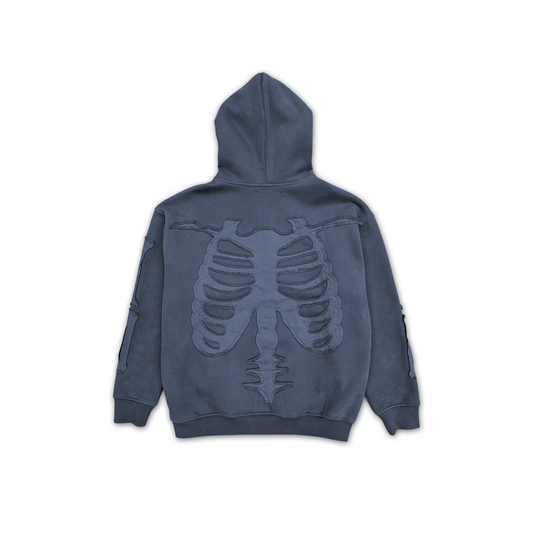 Pit Crew Skeleton Zip-Up Slate Blue