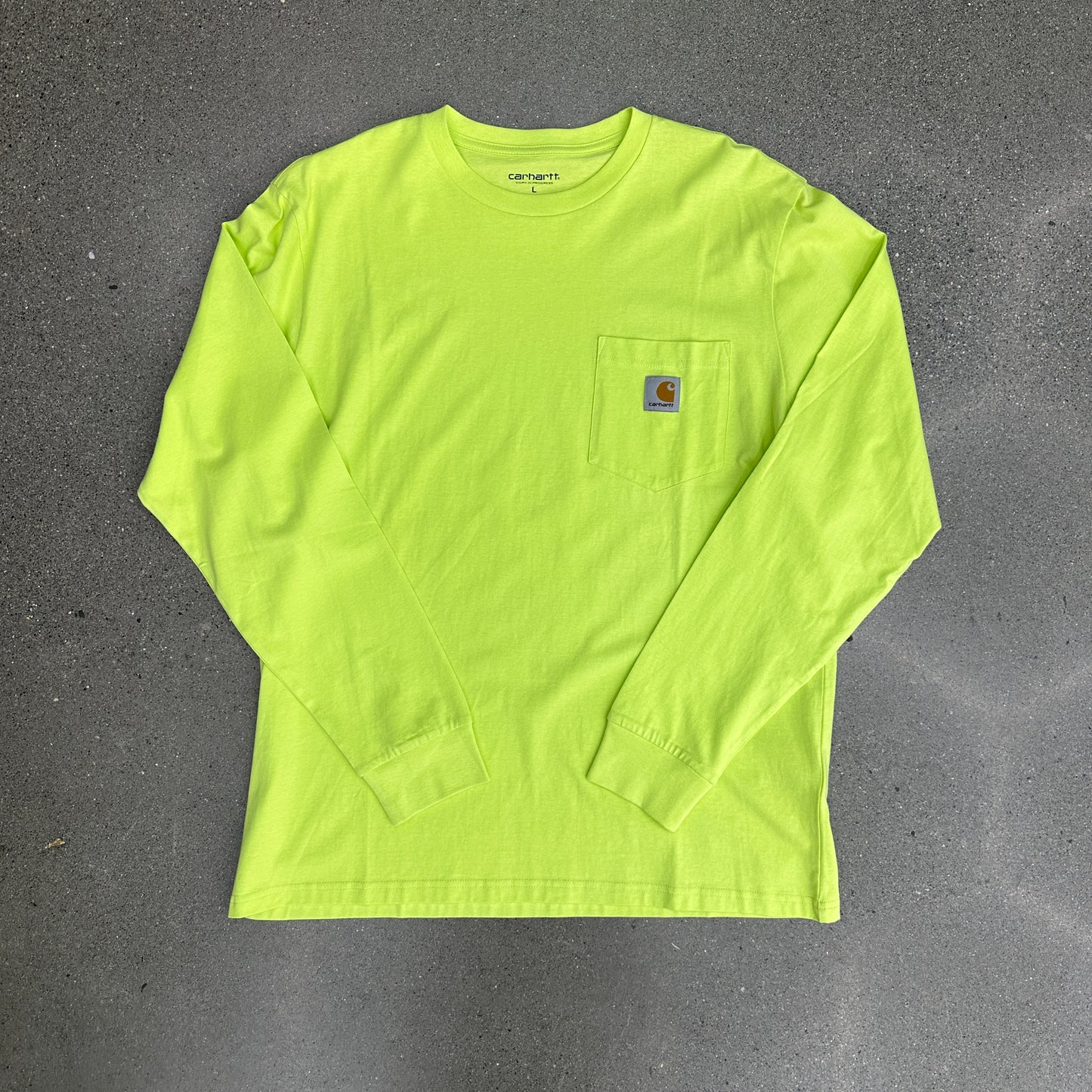 Carhartt Neon Green Long Sleeve SZ L