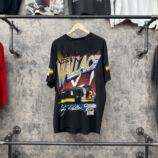 90s Rusty Wallace AOP Miller Lite Racing Tee SZ XL