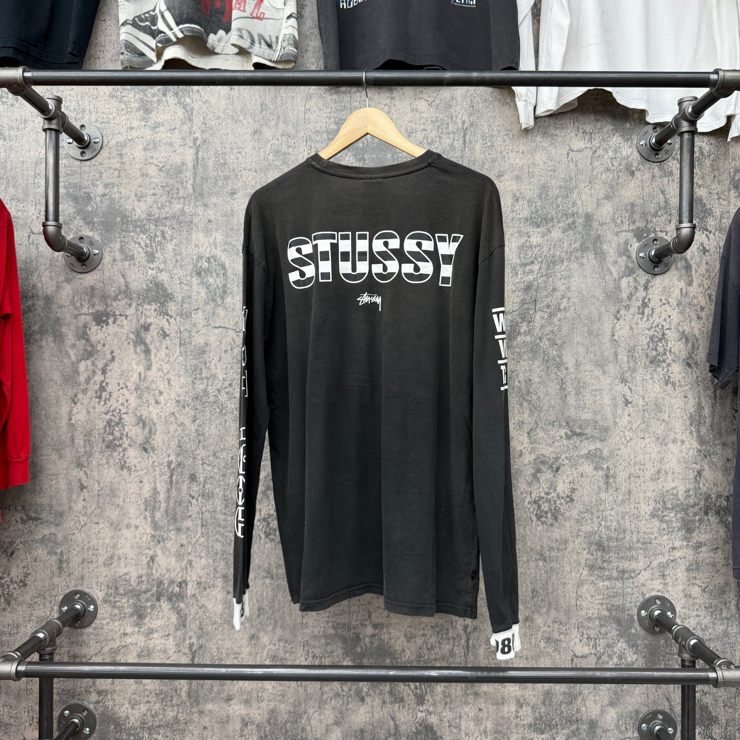 Stussy L/S WorldWide Tribe EST 1980 SZ XXL