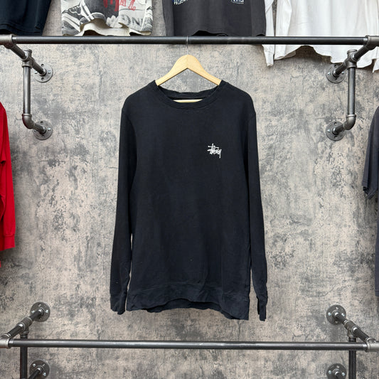 Stussy Crewneck Basic Script Front / Back SZ M