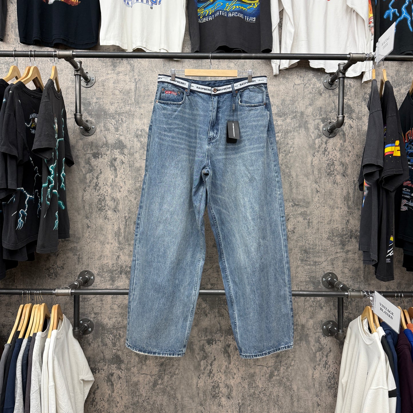 Raspberry Blue Denim Pants SZ XL