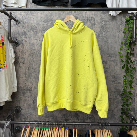 Supreme Laser S Logo Hoodie Pale Yellow SZ XL