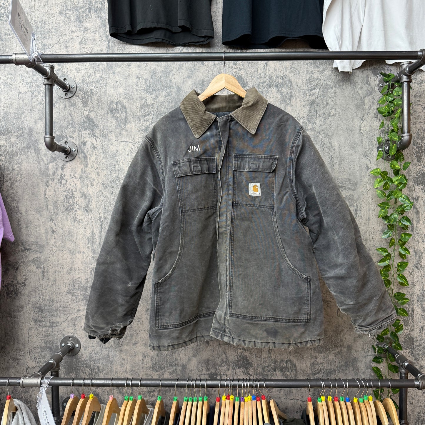 Carhartt Faded Black Cord "Jim" Jacket SZ 2XL