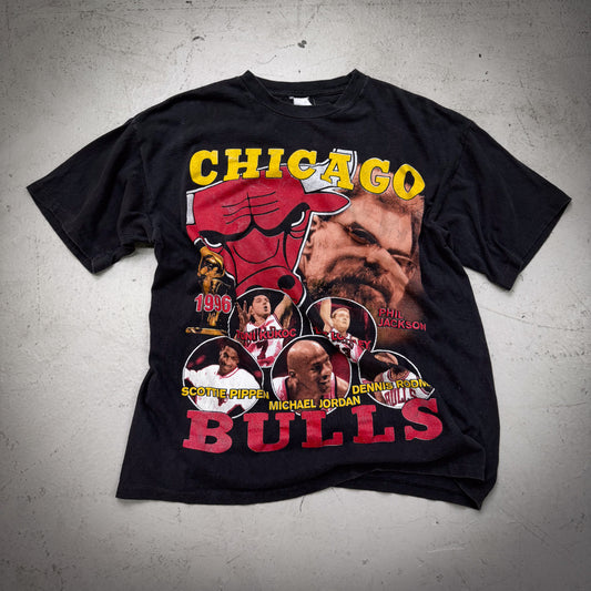 1996 Chicago Bulls Championship Rap Tee (Size Large)
