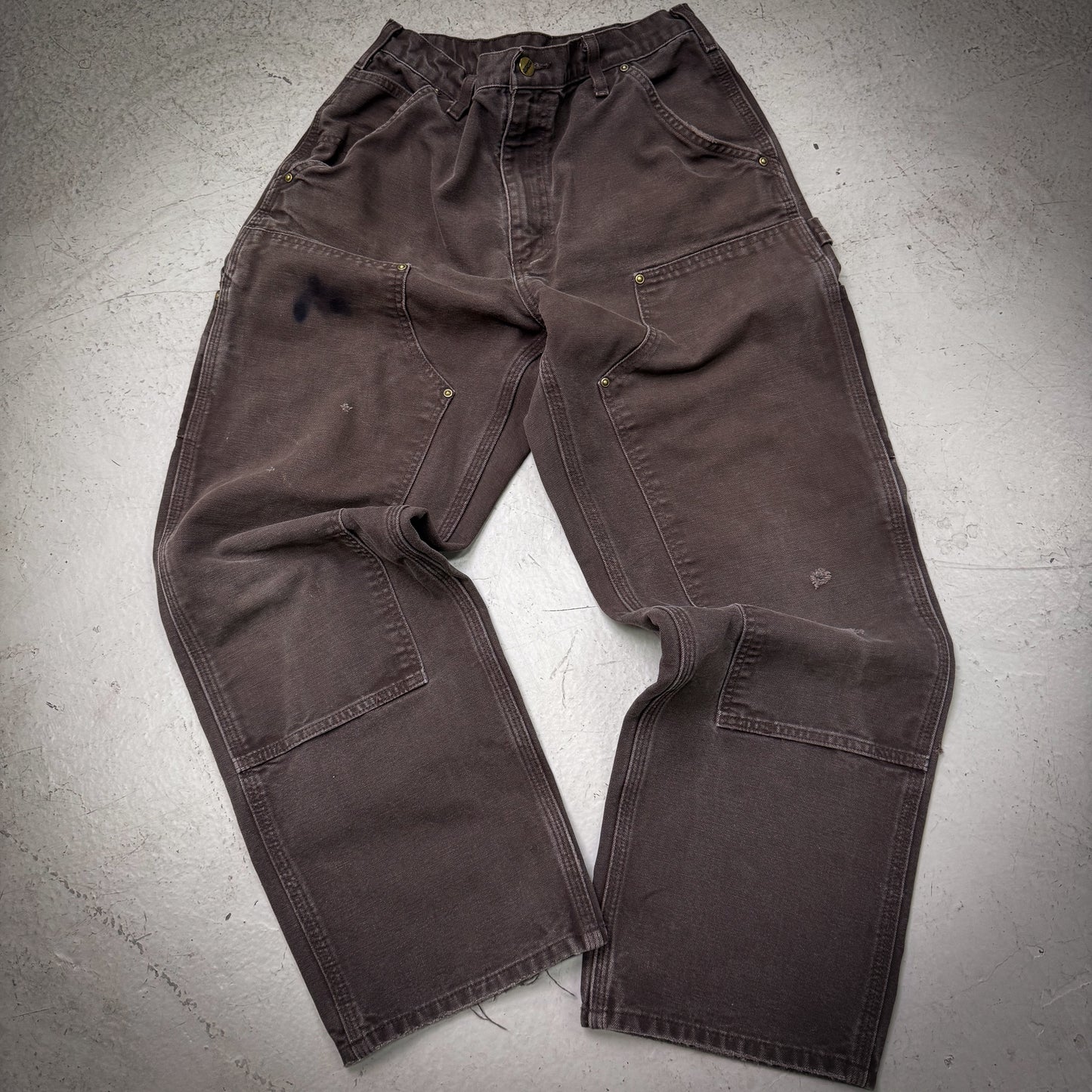 Vintage Carhartt Chocolate Double Knee Pant (Size 33x30)