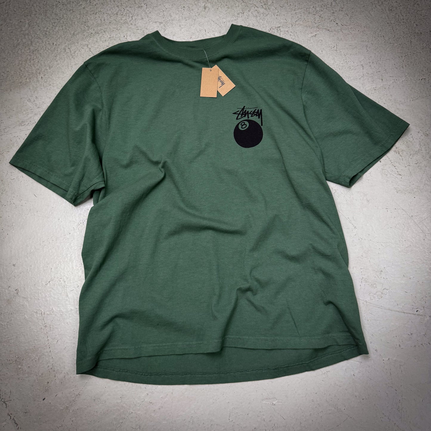 Stussy 8-Ball Pine Green Tee (Size Large) - NEW
