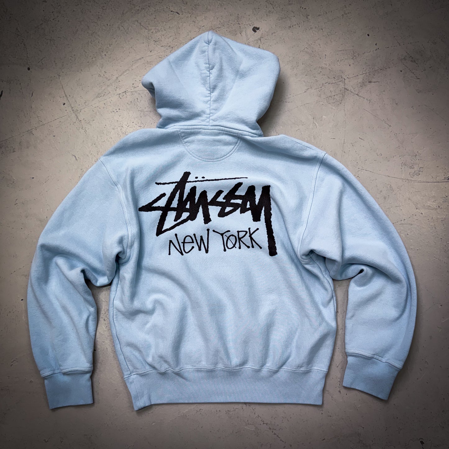 Stussy New York Exclusive Sky Blue Hoodie (Size Large)