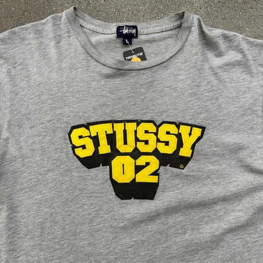 90s Stussy #02 Stitched Grey Tee SZ L