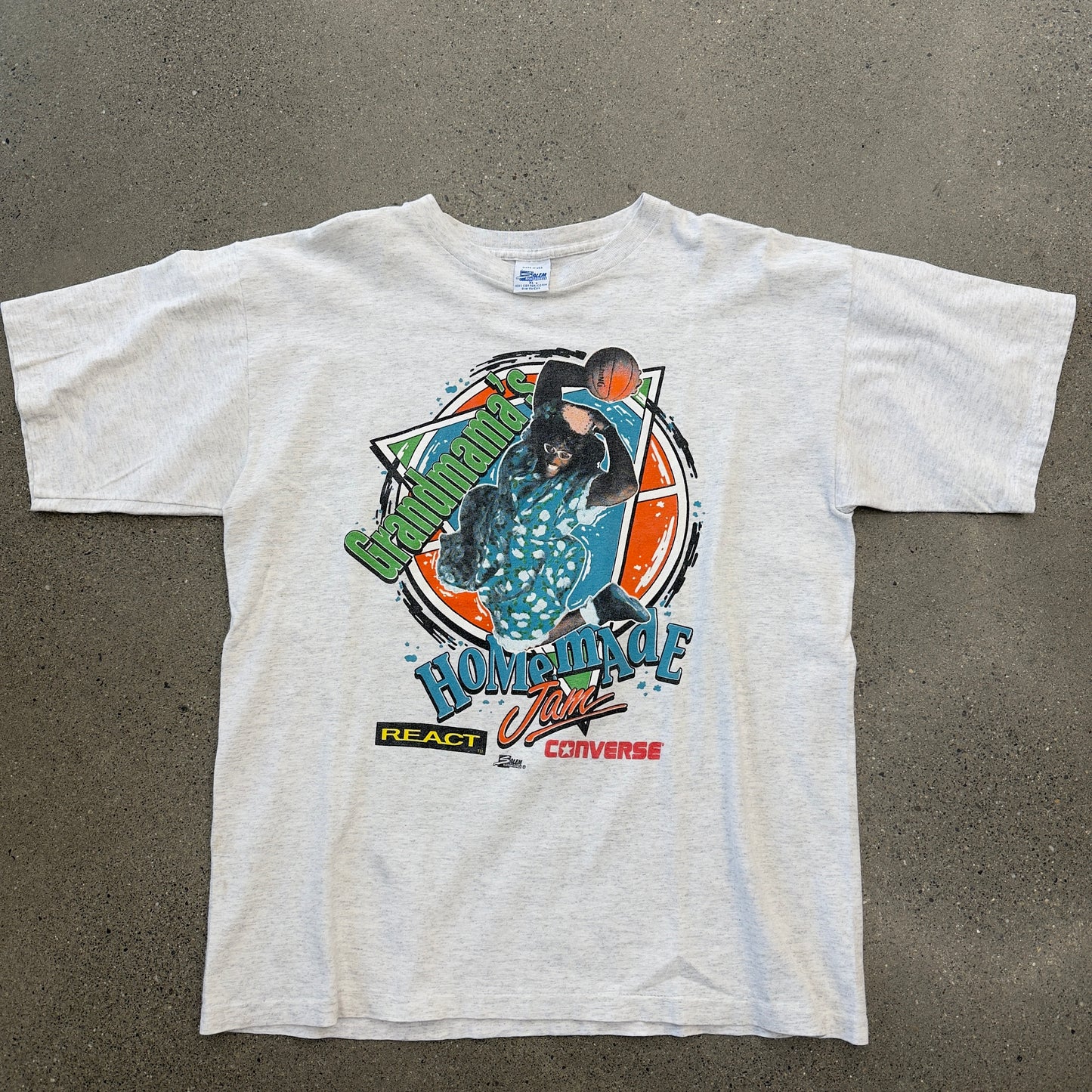 90s Larry Johnson Grandmama Homage Jam Converse Tee SZ XL
