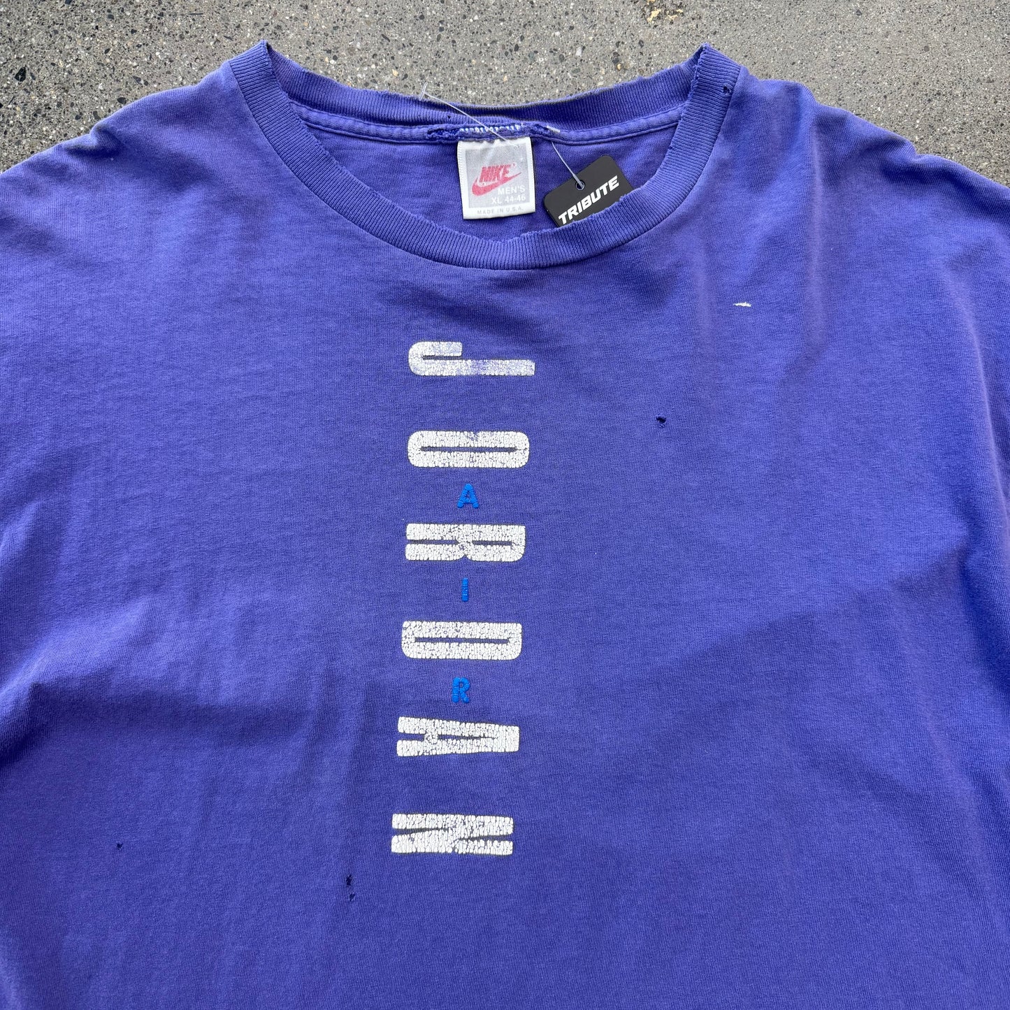 90s Air Jordan Purple Tee Spell Out SZ M