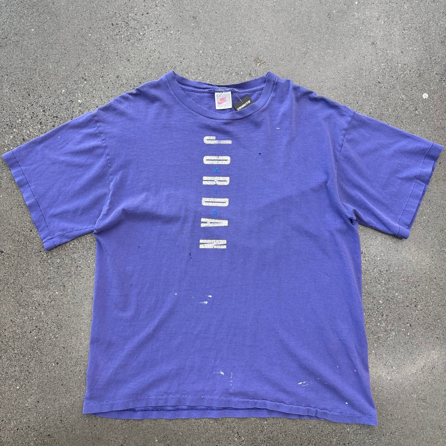 90s Air Jordan Purple Tee Spell Out SZ M