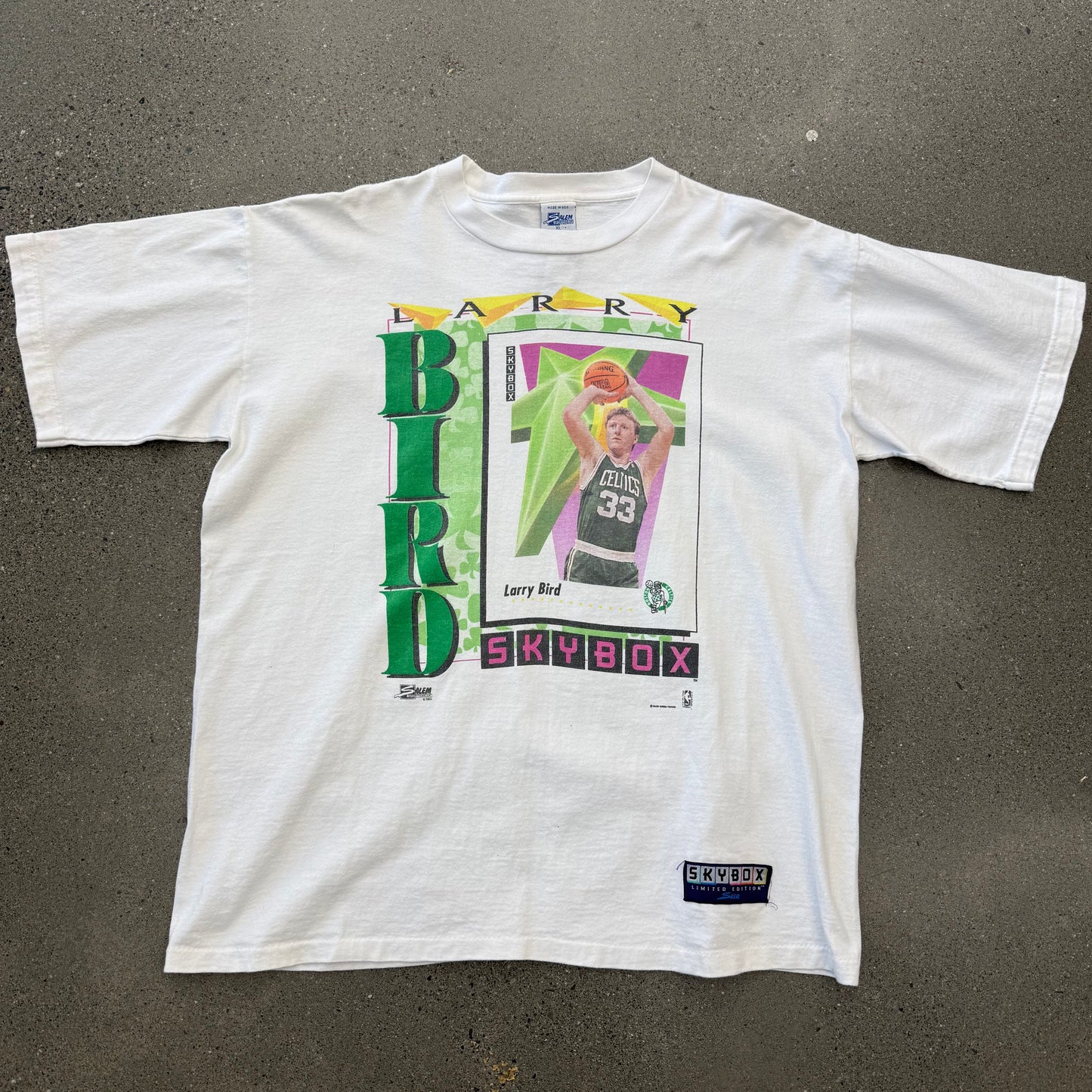 1991 Larry Bird Skybox Tee SZ XL