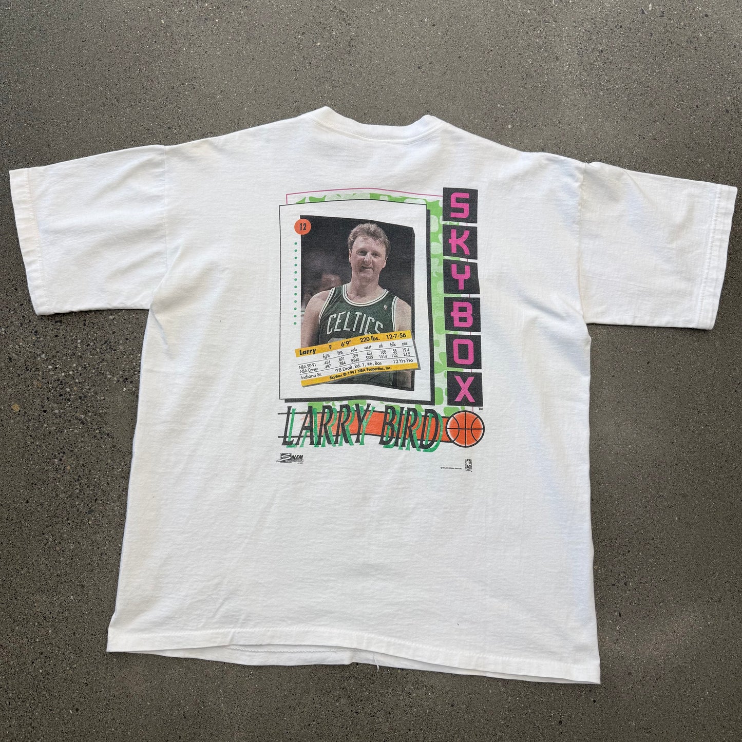1991 Larry Bird Skybox Tee SZ XL