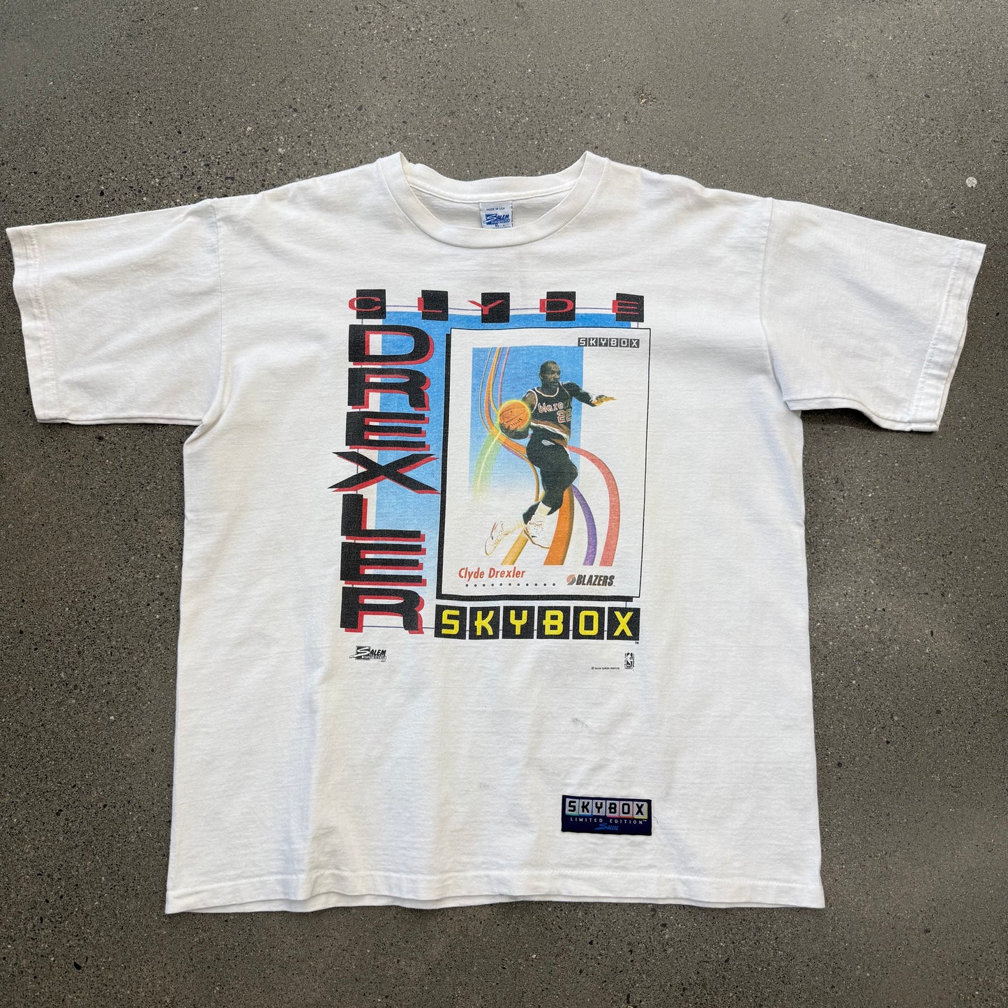 1991 Clyde Drexler SkyBox Tee SZ XL