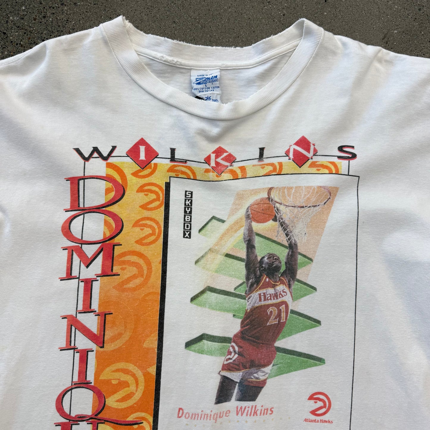 1991 Dominique Wilkins Skybox Tee SZ Large