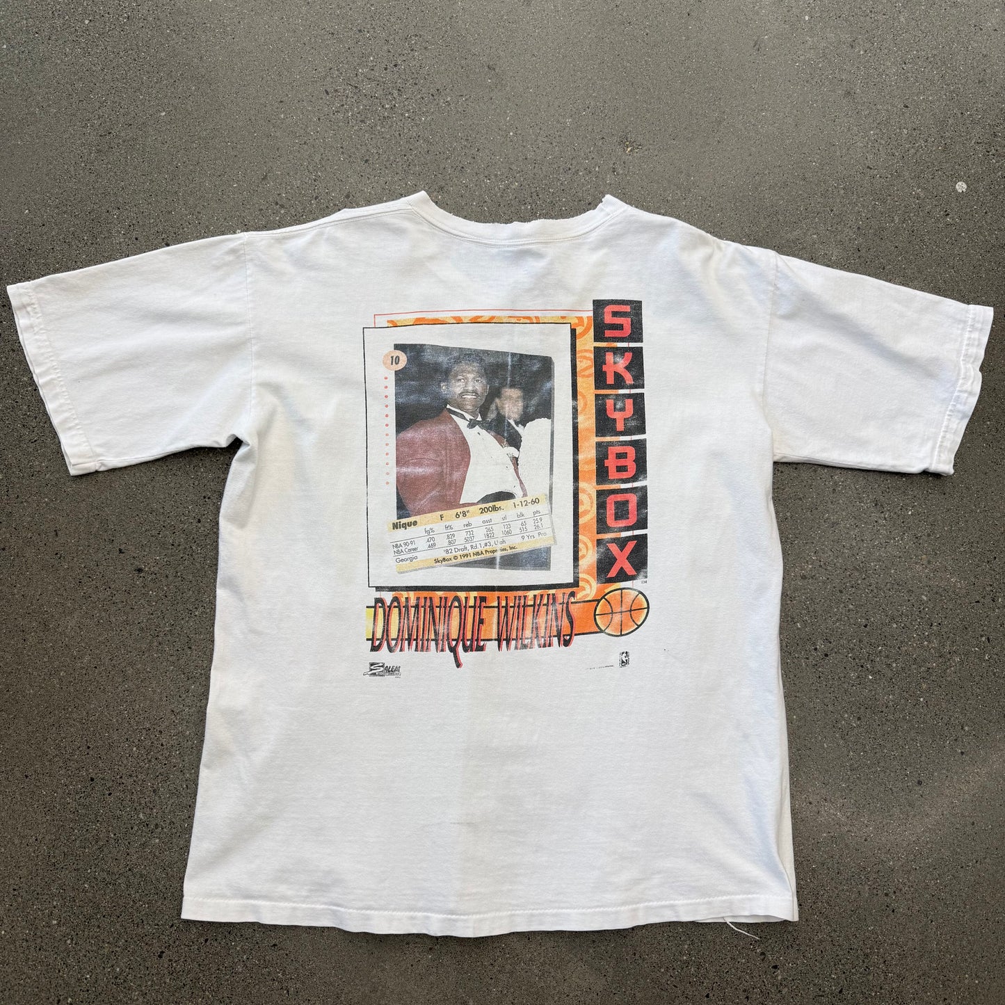 1991 Dominique Wilkins Skybox Tee SZ Large