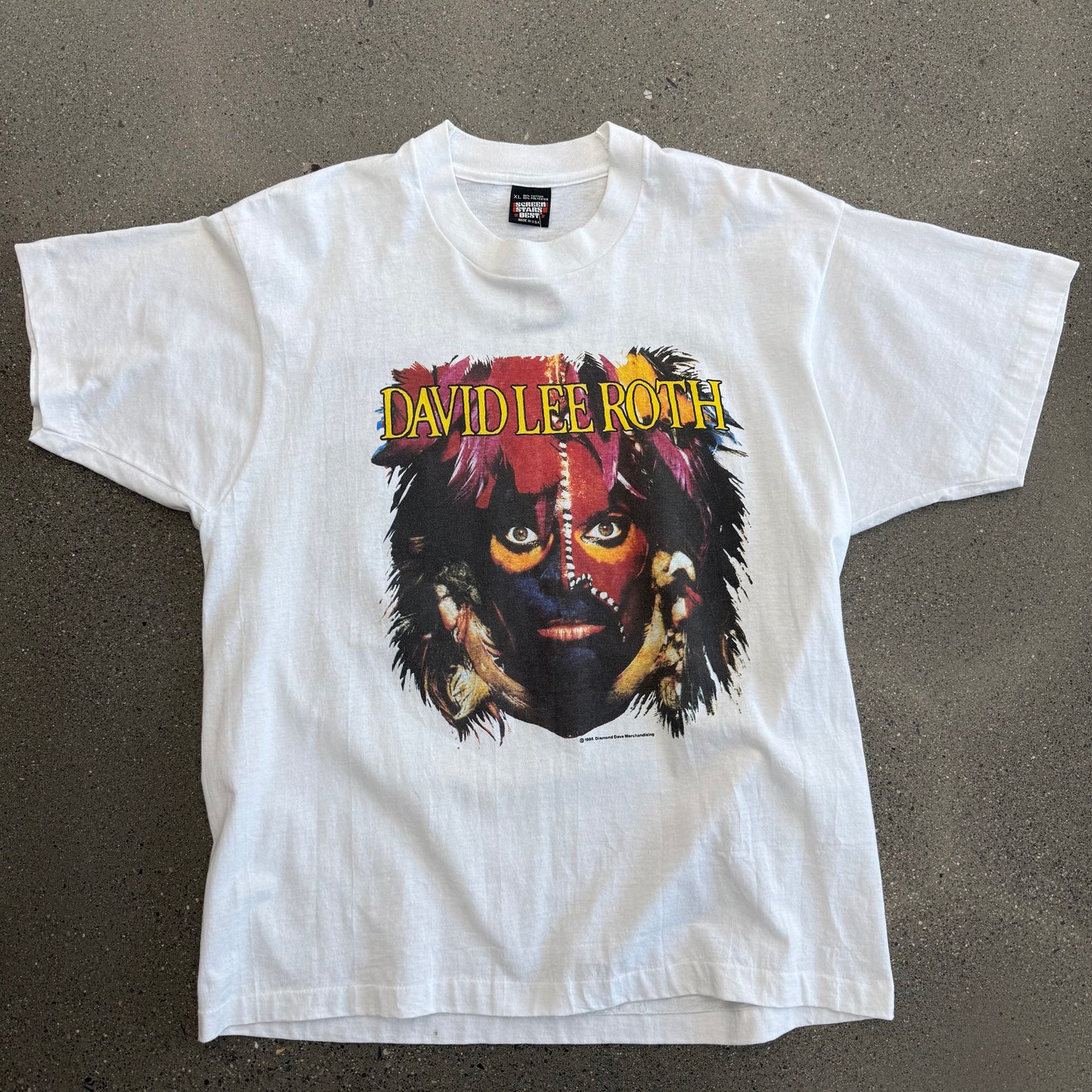1986 David Lee Roth World Tour Tee SZ XL