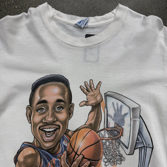 John Starks NYC Knicks Cariacture Tee SZ M