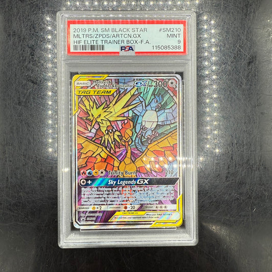 Stain Glass Moltress, Zapdos & Articuno 2019 PSA 9