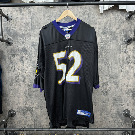 Ray Lewis #52 Black Ravens Reebok XXL