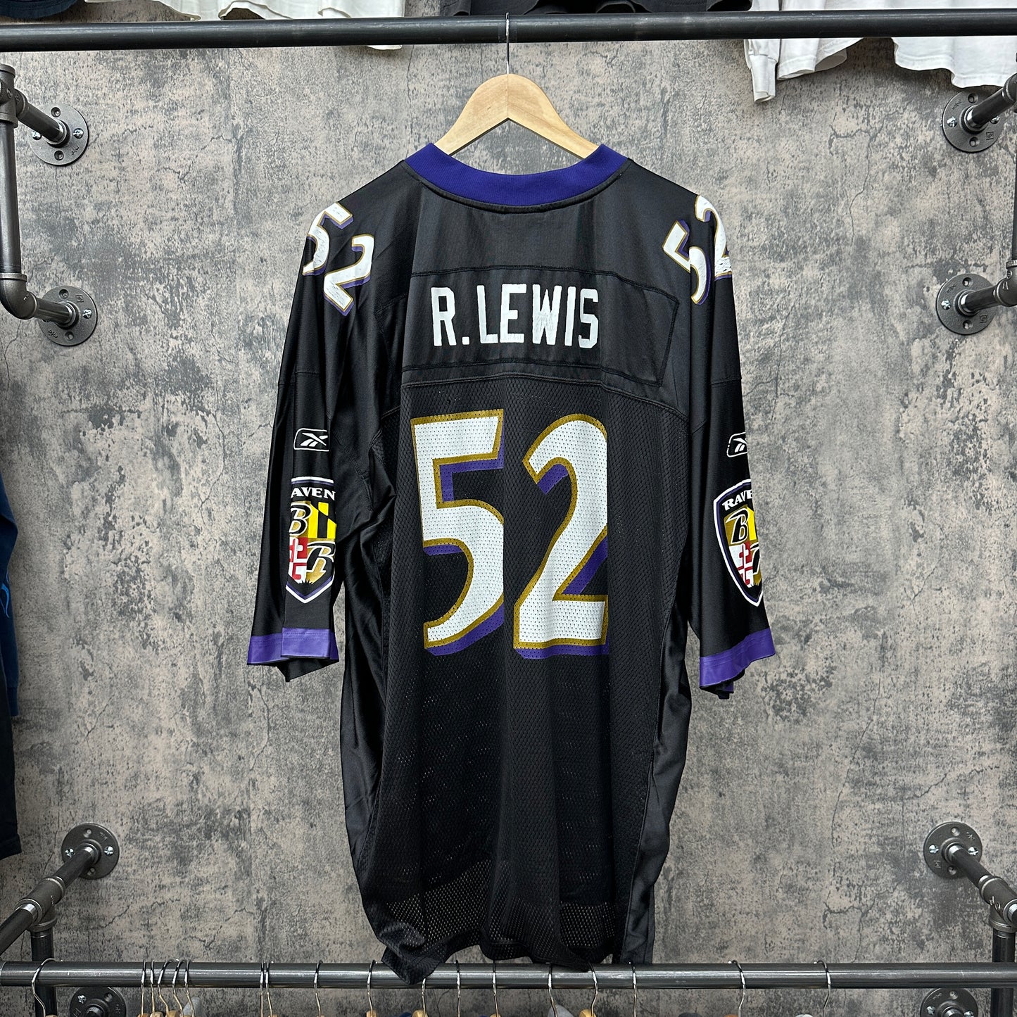 Ray Lewis #52 Black Ravens Reebok XXL