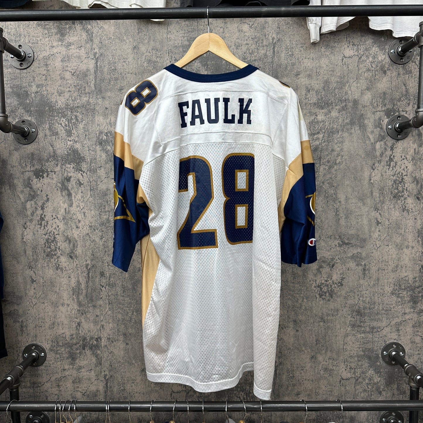 Marshall Flauk #28 Rams White SZ XL