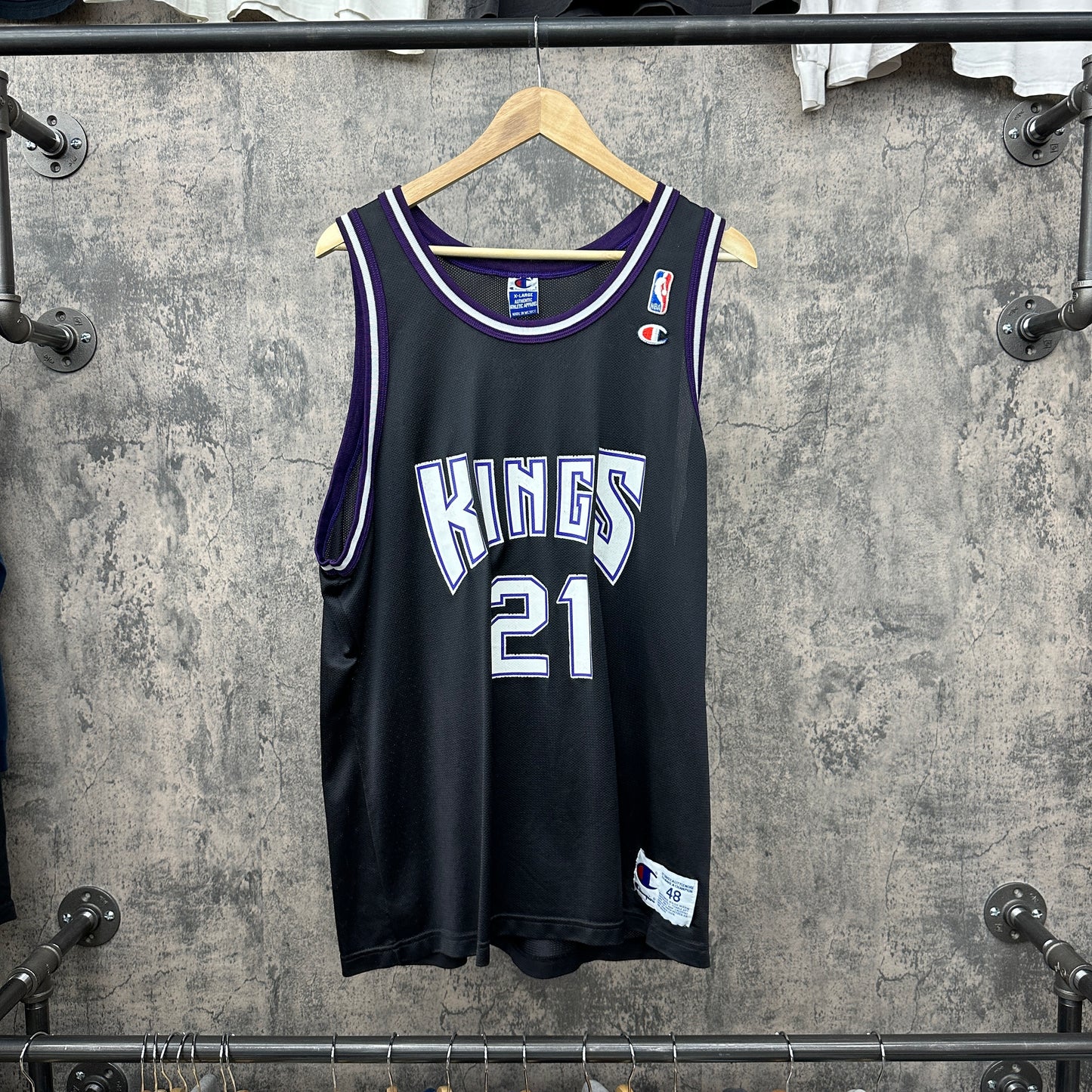 Vlade Divac #21 Sacremento Kings Champion Jersey SZ XL