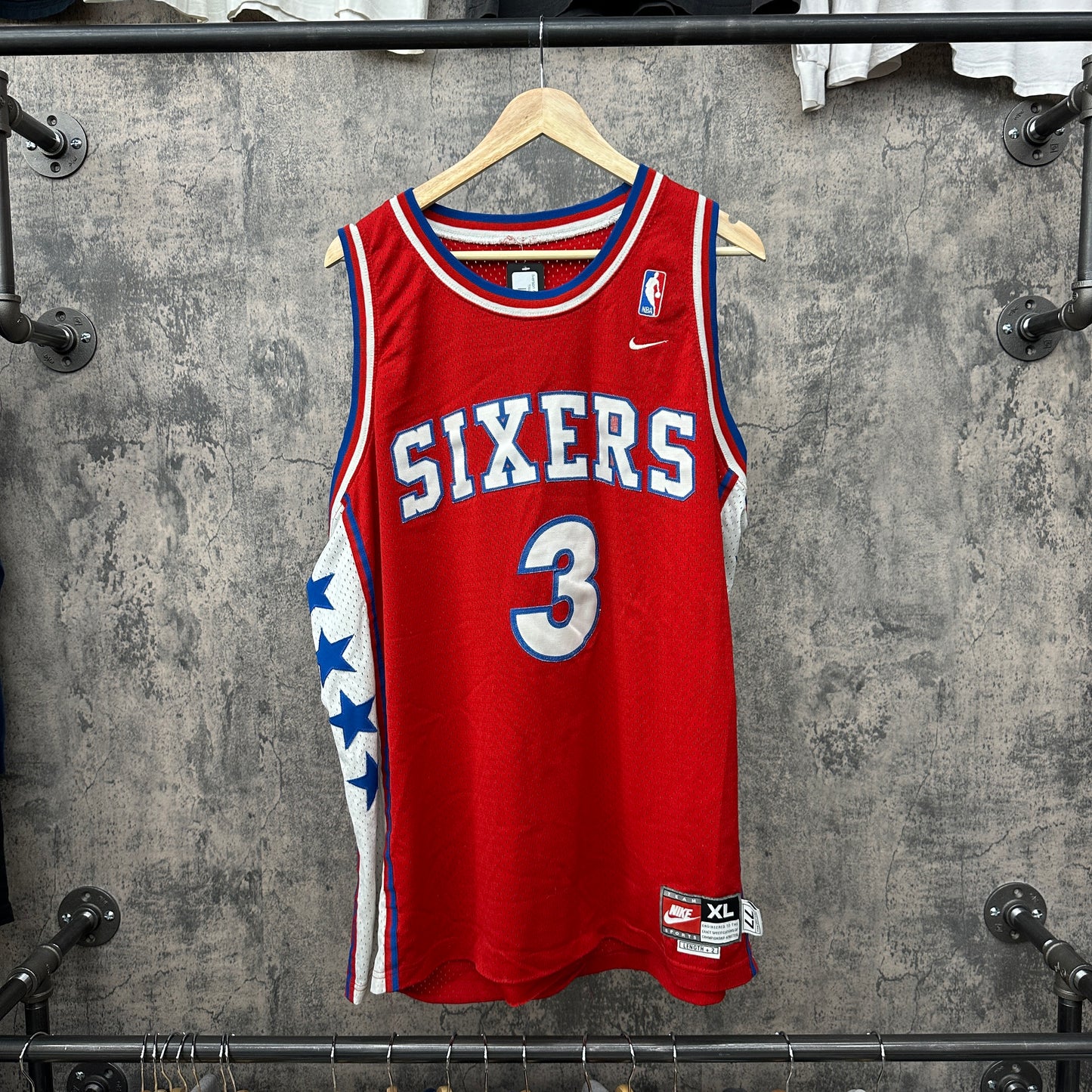 Iverson #3 Red Jersey SZ XL