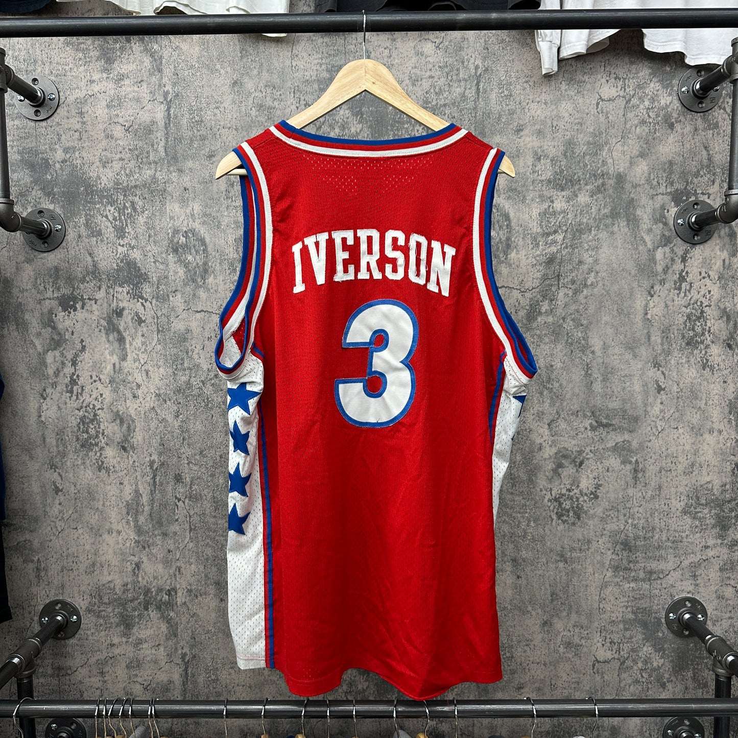 Iverson #3 Red Jersey SZ XL