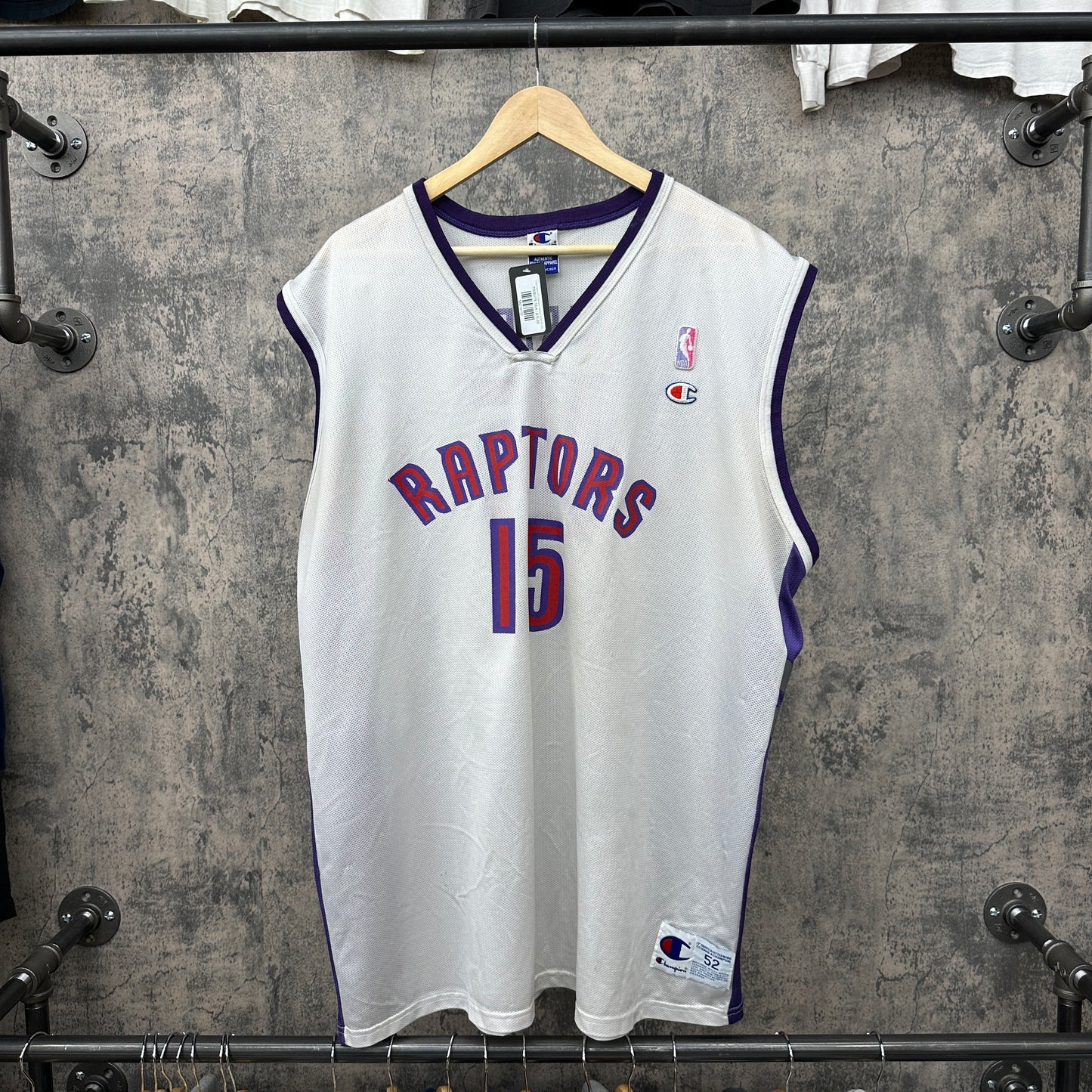 Vince Carter #15 Champion Raptors White SZ XXL
