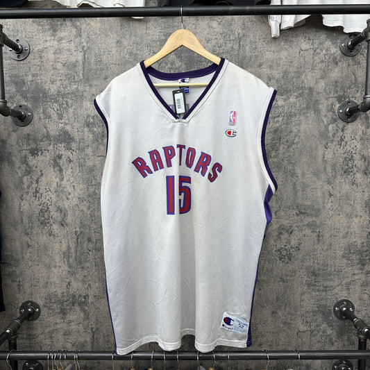 Vince Carter #15 Champion Raptors White SZ XXL