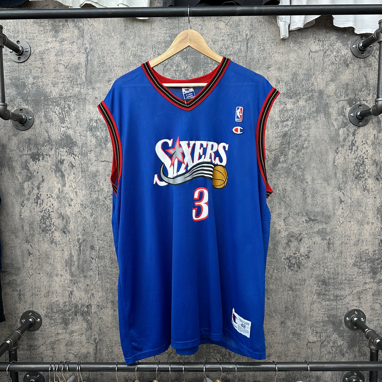 Iverson #3 Blue Sixers Champion SZ XL