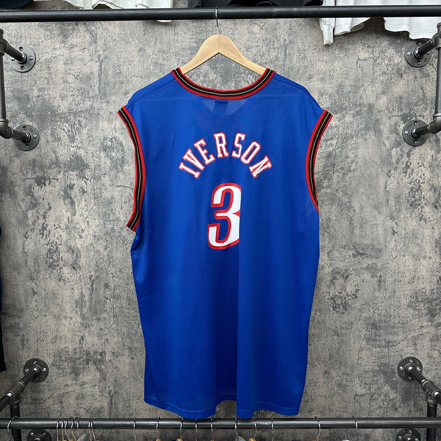Iverson #3 Blue Sixers Champion SZ XL