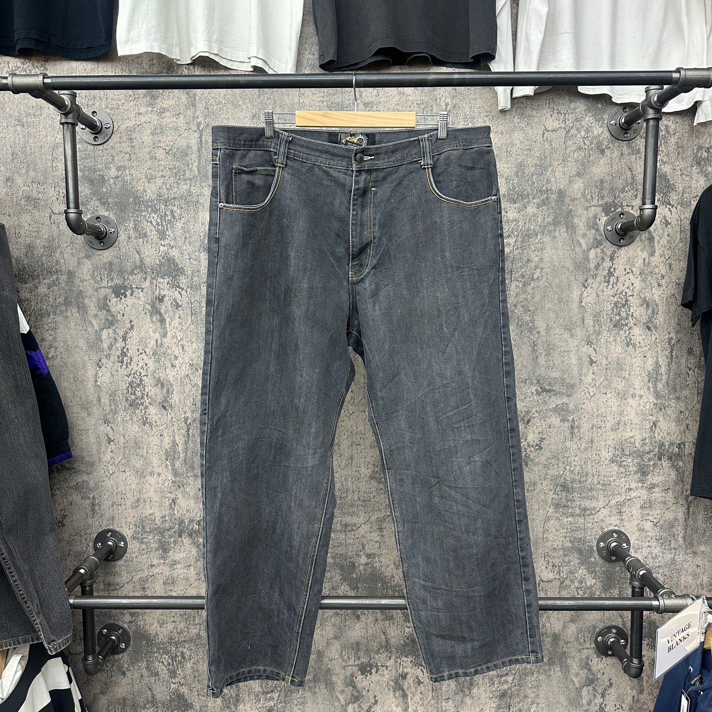 44 X 32 Y2K Exa Unlimited Eagle Black Denim