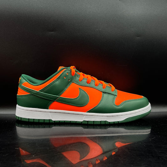 Pre Owned Nike Dunk Low Miami Hurricane SZ 11.5