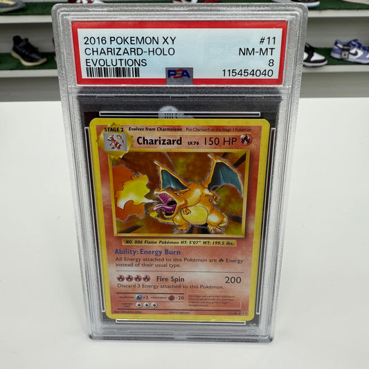 2016 Charizard Holo Evolutions 2016 PSA 8
