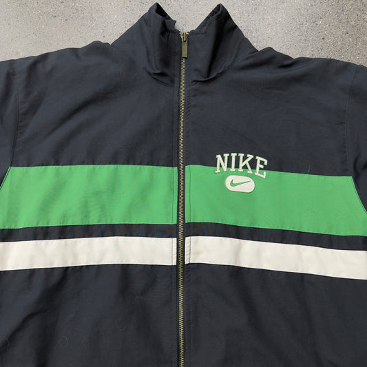 Vintage Nike Green/Black Track Jacket SZ L