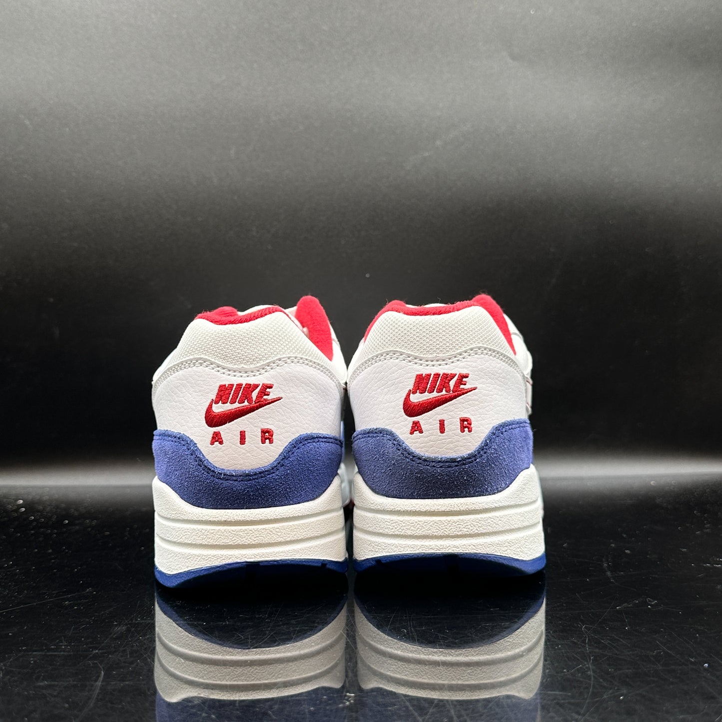 *PRE-OWNED Nike Air Max 1 White Red Blue SZ 8