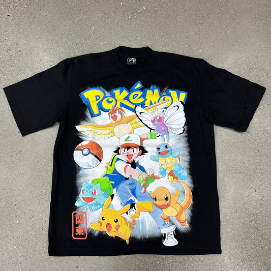 Artemis Pokemon Ash Gen 1 Tee Black SZ XL