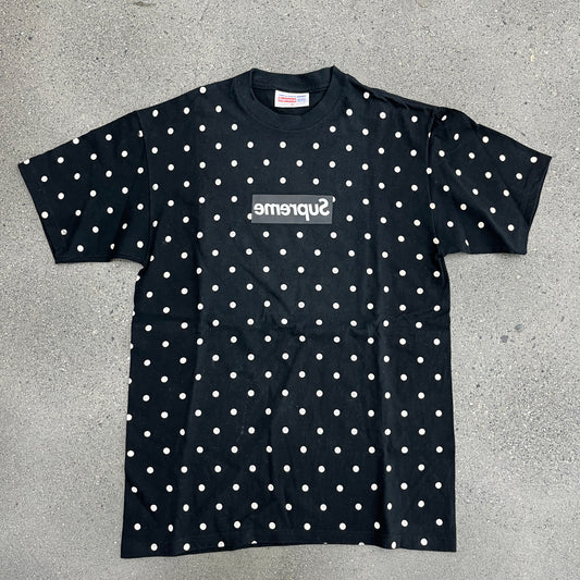 2012 Supreme x Comme Des Garcon Box Logo Tee Black SZ M