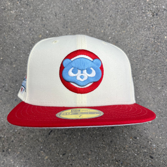 Chicago Cubs Cream/Red Fitted SZ 7