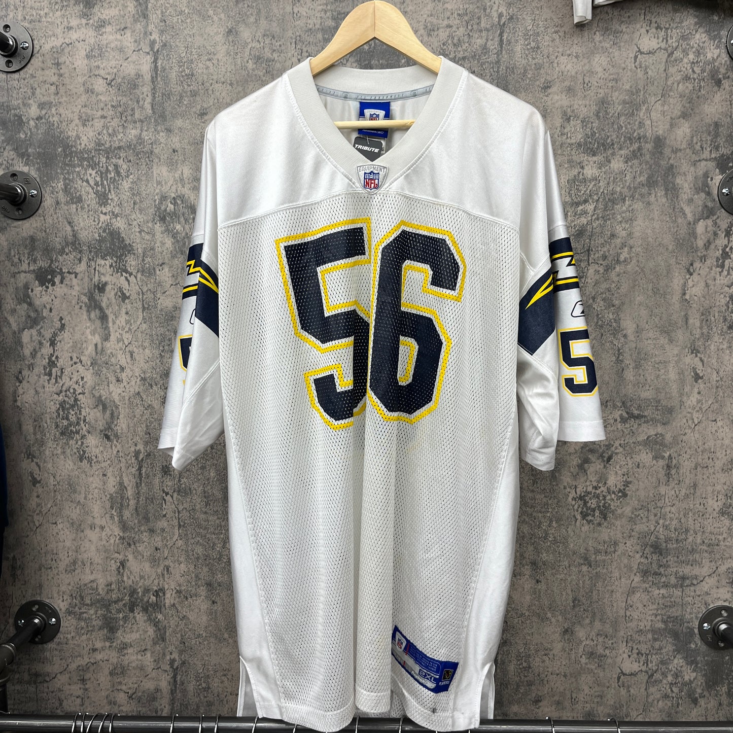 Shane Merriman #56 White Chargers Jersey SZ XXL