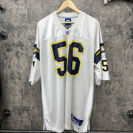 Shane Merriman #56 White Chargers Jersey SZ XXL