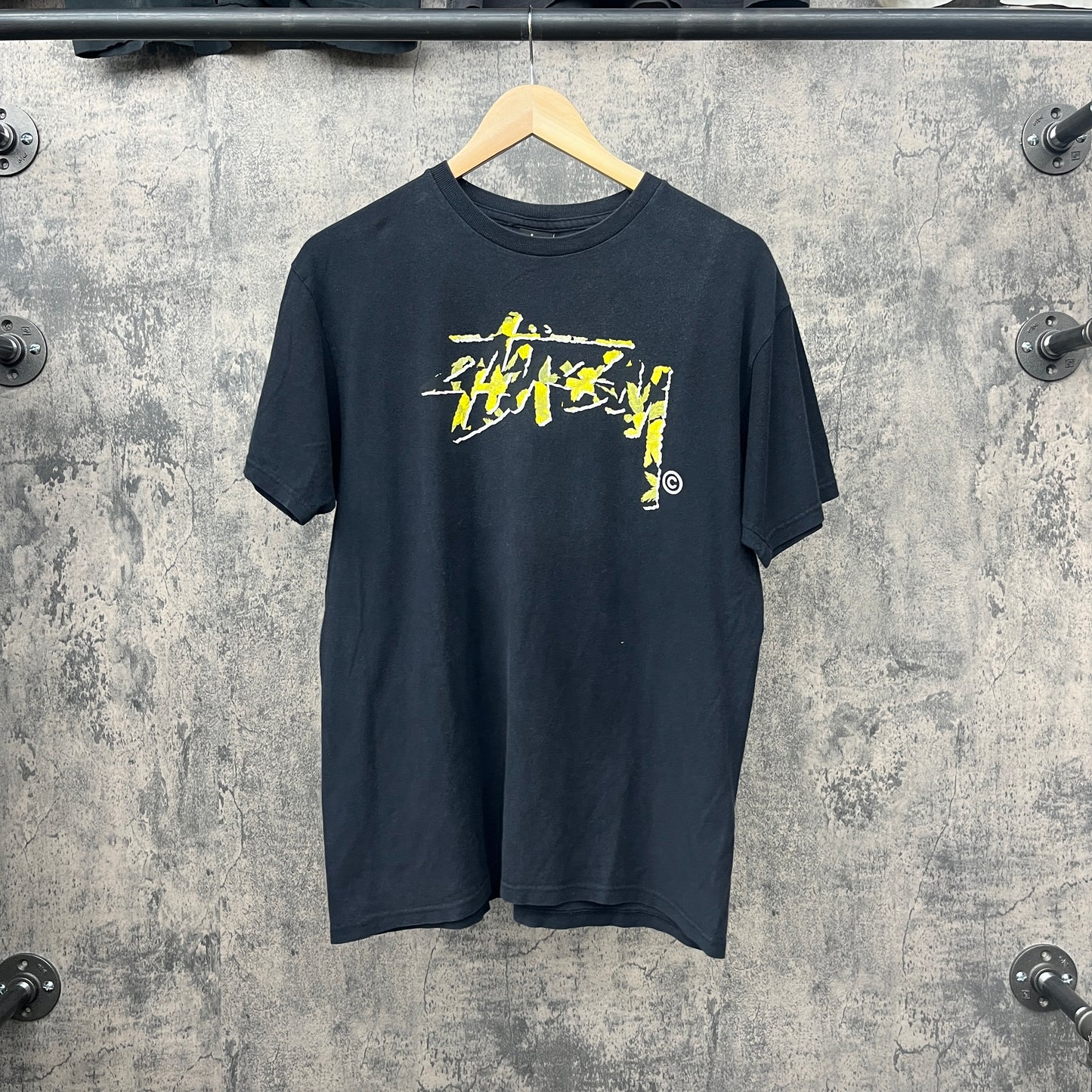 Stussy Tee Yellow Flower SZ M