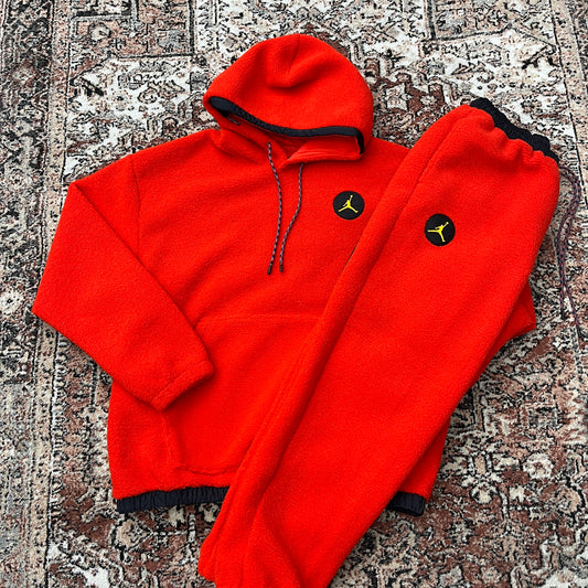Jordan Sherpa Sweatsuit Red Ferrari 14 Top/Bottom SZ XL & XXL